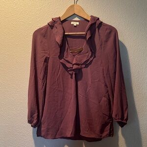 Lily White Ruffle Blouse top